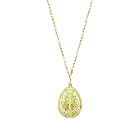 Faberge Heritage Yellow Gold Diamond Gold Guilloche Enamel Cactus Surprise Locket