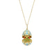 Faberge Heritage Yellow Gold Diamond Turquoise Guilloche Enamel Twin Flower Surprise Locket