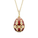 Faberge Heritage Yellow Gold Diamond Red Guilloche Enamel Strawberry Surprise Locket