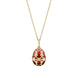 Faberge Heritage Yellow Gold Diamond Red Guilloche Enamel Wild Rose Surprise Locket