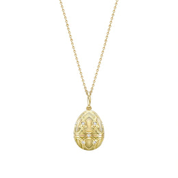 Faberge Palais Tsarskoye Selo Yellow Gold Locket With Hen Surprise