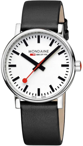 Mondaine Watch Evo2 40mm Black Vegan Grape Leather MSE.40110.LBV