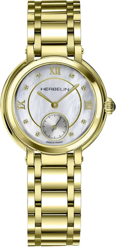 Herbelin Watch Galet Yellow Gold PVD 10630BP59