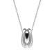 Platinum 0.10ct Diamond Satin Finish Necklace, 30O0104CLO527D.