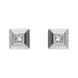 Platinum 0.20ct Diamond Princess Cut Solitaire Stud Earrings, BC2100.