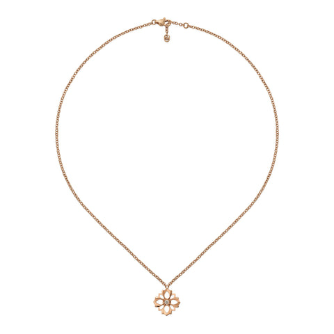 Gucci Flora 18ct Rose Gold Diamond Chain Necklace