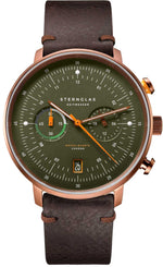 Sternglas Watch Hamburg Chrono Green Bronze S01-HC35-VI17