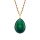 Faberge Heritage 18ct Yellow Gold & Green Enamel Star Burst Egg Pendant