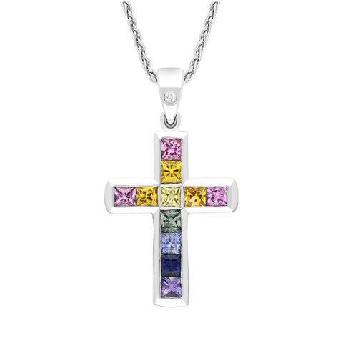  0.016ct Diamond Cross Necklace  PJW104