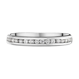 18ct White Gold 0.30ct Diamond Channel Set Half Eternity Ring, CGN-699