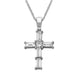 00026702 18ct White Gold 0.61ct Diamond 6 Stone Cross Necklace. GMEC