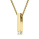 00027662 18ct Yellow Gold Diamond Princess Cut Bar Necklace CB20_18D