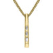 00027663 18ct Yellow Gold Diamond Set Baguette Bar Necklace 6B69_18D