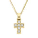 00027679 18ct Yellow Gold 0.014ct Diamond Cross Necklace FGWA 