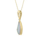 00027871 18ct Yellow Gold Opal 0.09ct Diamond Bail Unique Necklace 18YOPALDI