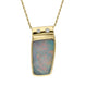  00027923 18ct Yellow Gold Opal 0.02ct Diamond Unique Necklace, UPOP168