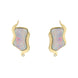  00028107 18ct Yellow Gold Opal 0.06ct Diamond Unique Wavy Earrings VUPOP107