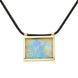 00028819 18ct Yellow Gold Opal Unique Oblong Frame Necklace VUOP036