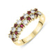 00101066 C W Sellors 18ct Yellow Gold Two Row Ruby and Diamond Ring, PJW226