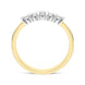 18ct Yellow Gold 0.35ct Diamond Five Stone Bar Set Wedding Ring