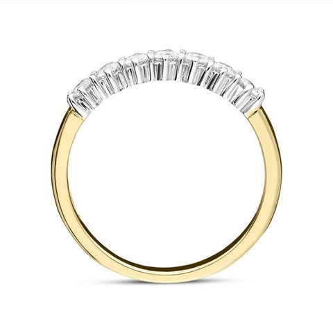  00177431 18ct Yellow Gold 0.35ct Diamond Half Eternity Ring, FEU-2191