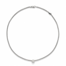 Fope Eka 18ct White Gold 0.22ct Diamond Necklace, 736C/PAVE.