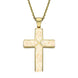 14ct Yellow Gold Coquina Four Stone Cross Necklace, P1866 