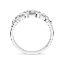 00166493 18ct White Gold 0.29ct Diamond Thirteen Stone Ring, FEU-1834.