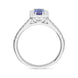 18ct White Gold 0.52ct Sapphire and Diamond Emerald Shape Ring, FEU-1946.