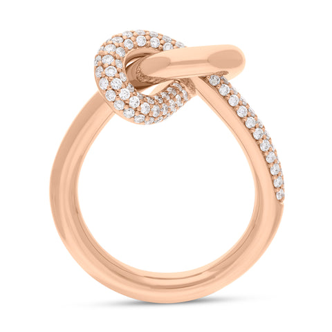 18ct Rose Gold 0.60ct Diamond Knot Ring, STC-066_3