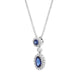 18ct White Gold 0.75ct Sapphire 0.20ct Diamond Drop Necklace. FEU-1381._2