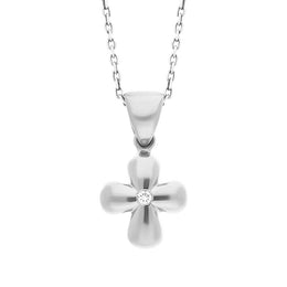 18ct White Gold Diamond Cross Pendant RS16