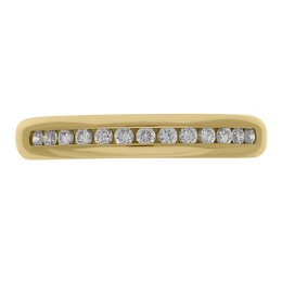 18ct Yellow Gold 0.24ct Diamond Half Eternity Ring, FEU-1193_3