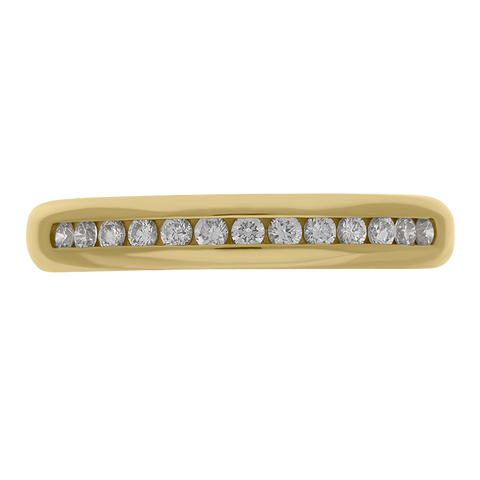 18ct Yellow Gold 0.24ct Diamond Half Eternity Ring, FEU-1193_3