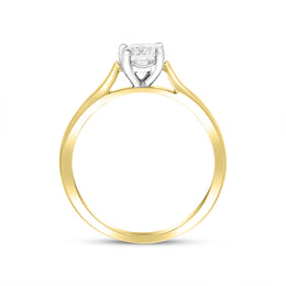 18ct Yellow Gold 0.25ct Diamond Brilliant Cut Solitaire Ring, FEU-1614_3