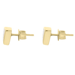 18ct Yellow Gold Coquina Small Curved Triangle Stud Earrings, E061