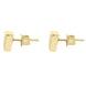 18ct Yellow Gold Coquina Small Curved Triangle Stud Earrings, E061