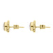 18ct Yellow Gold Coquina Oval Bobble Edge Stud Earrings