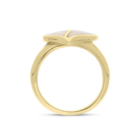 18ct Yellow Gold Coquina Split Heart Ring