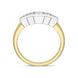 18ct Yellow Gold Diamond Princess Cut Half Eternity Ring