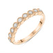 18ct Rose Gold 0.27ct Diamond Bezel Set Half Eternity Ring BLC-172