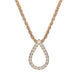 18ct Rose Gold Diamond Pave Set Pear Necklace BLC-127