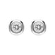 18ct White Gold 0.14ct Diamond Tube Set Round Stud Earrings BLC-243