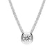 18ct White Gold 0.15ct Diamond Round Tube Set Pendant BLC-242