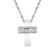 18ct White Gold 0.18ct Diamond Cross Box Necklace