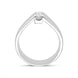 18ct White Gold 0.20ct Diamond Wide Pointed Band Ring R198