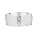 18ct White Gold 0.20ct Diamond Wide Pointed Band Ring R198