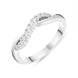 18ct White Gold 0.21ct Diamond Eleven Stone Pave Wave Ring R1033