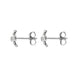 18ct White Gold 0.23ct Diamond Small Cross Shape Stud Earrings PJW034