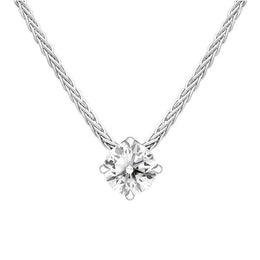 18ct White Gold 0.23ct Diamond Solitaire Pendant